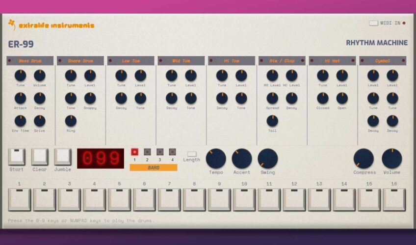 TRY THIS FREE ONLINE DRUM MACHINE BASED ON THE ROLAND TR-909